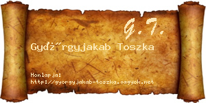Györgyjakab Toszka névjegykártya